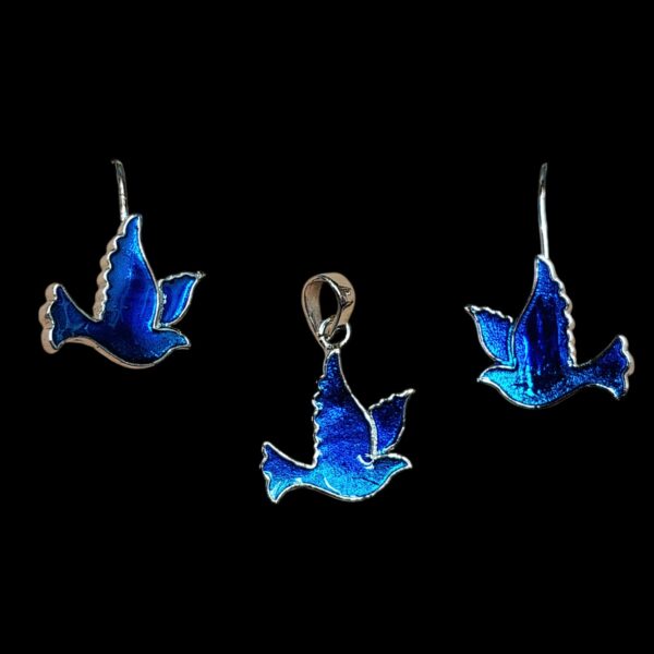 Enamel Handcrafted Bird  set